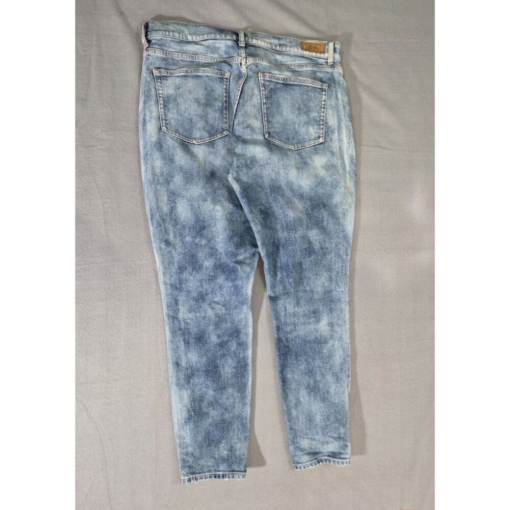 Polo Ralph Lauren Women 32 Tompkins Skinny High Rise Ankle Acid Wash Light Jeans - Picture 2 of 9